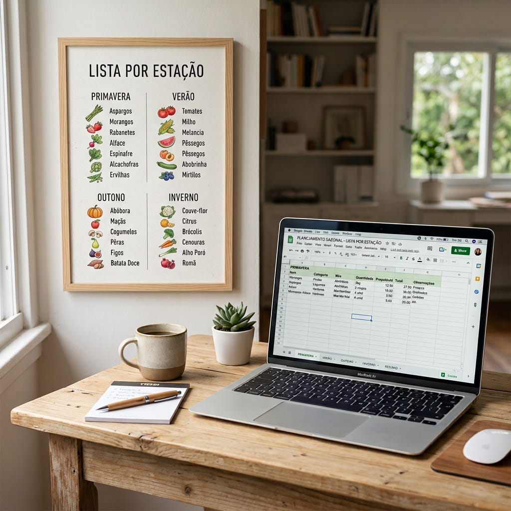 Mockup da Lista de Compras por Estação