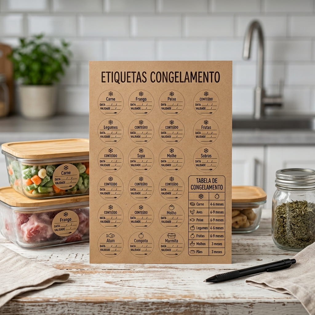 Mockup do extra — Etiquetas e Tabela de Congelamento